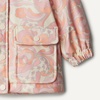 Amazon Essentials x Sofia Grainge Toddler and Baby Girls’ Water-Repellent Rain Jacket(Peach Craft Floral)