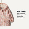 Amazon Essentials x Sofia Grainge Toddler and Baby Girls’ Water-Repellent Rain Jacket(Peach Craft Floral)