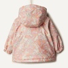 Amazon Essentials x Sofia Grainge Toddler and Baby Girls’ Water-Repellent Rain Jacket(Peach Craft Floral)
