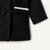 Amazon Essentials x Sofia Grainge Toddler and Baby Girls’ Wool Blend A-Line Dress Coat with Curved Collar(Black)