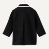 Amazon Essentials x Sofia Grainge Toddler and Baby Girls’ Wool Blend A-Line Dress Coat with Curved Collar(Black)
