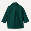 Amazon Essentials x Sofia Grainge Toddler and Baby Girls’ Wool Blend A-Line Dress Coat with Curved Collar(Dark Green)