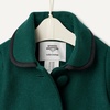 Amazon Essentials x Sofia Grainge Toddler and Baby Girls’ Wool Blend A-Line Dress Coat with Curved Collar(Dark Green)