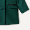 Amazon Essentials x Sofia Grainge Toddler and Baby Girls’ Wool Blend A-Line Dress Coat with Curved Collar(Dark Green)