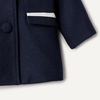 Amazon Essentials x Sofia Grainge Toddler and Baby Girls’ Wool Blend A-Line Dress Coat with Curved Collar(Navy)