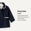 Amazon Essentials x Sofia Grainge Toddler and Baby Girls’ Wool Blend A-Line Dress Coat with Curved Collar(Navy)