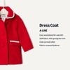 Amazon Essentials x Sofia Grainge Toddler and Baby Girls’ Wool Blend A-Line Dress Coat with Curved Collar(Red)