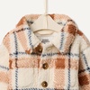 Amazon Essentials x Sofia Grainge Toddlers and Baby Boys’ Sherpa Fleece Overshirt Jacket(Ivory Light Caramel Simple Plaid)