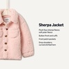 Amazon Essentials x Sofia Grainge Toddlers and Baby Boys’ Sherpa Fleece Overshirt Jacket(Light Pink)