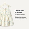 Amazon Essentials x Sofia Grainge Toddlers and Baby Girls’ Cotton Casual Fit and Flare Dress(Ivory Bouquet)