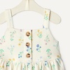 Amazon Essentials x Sofia Grainge Toddlers and Baby Girls’ Cotton Casual Fit and Flare Dress(Ivory Bouquet)