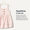 Amazon Essentials x Sofia Grainge Toddlers and Baby Girls’ Cotton Casual Fit and Flare Dress(Light Pink)