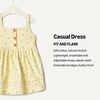 Amazon Essentials x Sofia Grainge Toddlers and Baby Girls’ Cotton Casual Fit and Flare Dress(Light Tan Ditsy Flower)