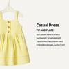 Amazon Essentials x Sofia Grainge Toddlers and Baby Girls’ Cotton Casual Fit and Flare Dress(Light Yellow)