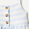 Amazon Essentials x Sofia Grainge Toddlers and Baby Girls’ Cotton Casual Fit and Flare Dress(Pale Blue Bold Stripe)