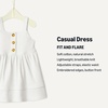 Amazon Essentials x Sofia Grainge Toddlers and Baby Girls’ Cotton Casual Fit and Flare Dress(White)