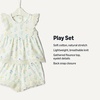 Amazon Essentials x Sofia Grainge Toddlers and Baby Girls’ Cotton Eyelet Top & Shorts Play Set, Multipacks(Ivory Bouquet)