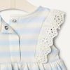 Amazon Essentials x Sofia Grainge Toddlers and Baby Girls’ Cotton Eyelet Top & Shorts Play Set, Multipacks(Pale Blue Bold Stripe)