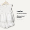 Amazon Essentials x Sofia Grainge Toddlers and Baby Girls’ Cotton Eyelet Top & Shorts Play Set, Multipacks(White)
