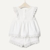 Amazon Essentials x Sofia Grainge Toddlers and Baby Girls’ Cotton Eyelet Top & Shorts Play Set, Multipacks(White)