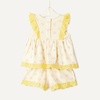 Amazon Essentials x Sofia Grainge Toddlers and Baby Girls’ Cotton Eyelet Top & Shorts Play Set, Multipacks(Yellow Floral)
