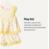 Amazon Essentials x Sofia Grainge Toddlers and Baby Girls’ Cotton Eyelet Top & Shorts Play Set, Multipacks(Yellow Floral)