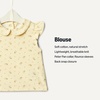 Amazon Essentials x Sofia Grainge Toddlers and Baby Girls’ Cotton Short Sleeve Blouses with Ruffles, Pack of 2(Ditsy Floral/Ivory)