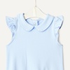Amazon Essentials x Sofia Grainge Toddlers and Baby Girls’ Cotton Short Sleeve Blouses with Ruffles, Pack of 2(Light Blue/Bouquets)