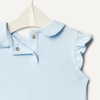 Amazon Essentials x Sofia Grainge Toddlers and Baby Girls’ Cotton Short Sleeve Blouses with Ruffles, Pack of 2(Light Blue/Stripe)