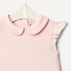 Amazon Essentials x Sofia Grainge Toddlers and Baby Girls’ Cotton Short Sleeve Blouses with Ruffles, Pack of 2(Light Pink/White)