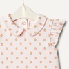 Amazon Essentials x Sofia Grainge Toddlers and Baby Girls’ Cotton Short Sleeve Blouses with Ruffles, Pack of 2(Strawberry/Stripe)