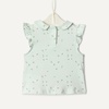 Amazon Essentials x Sofia Grainge Toddlers and Baby Girls’ Cotton Short Sleeve Blouses with Ruffles, Pack of 2(White/Ditsy Floral)