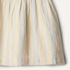 Amazon Essentials x Sofia Grainge Toddlers and Baby Girls’ Fit and Flare Linen Dress with Ruffle Flounce Sleeves(Ivory Bar Stripe)