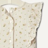 Amazon Essentials x Sofia Grainge Toddlers and Baby Girls’ Fit and Flare Linen Dress with Ruffle Flounce Sleeves(Ivory Ditsy Flowers)