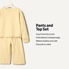 Amazon Essentials x Sofia Grainge Toddlers and Baby Girls’ French Terry Sweatshirt Pant and Top Set(Butter Yellow)