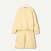 Amazon Essentials x Sofia Grainge Toddlers and Baby Girls’ French Terry Sweatshirt Pant and Top Set(Butter Yellow)