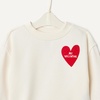 Amazon Essentials x Sofia Grainge Toddlers and Baby Girls’ French Terry Sweatshirt Pant and Top Set(Ivory Red Valentine)