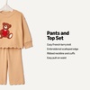 Amazon Essentials x Sofia Grainge Toddlers and Baby Girls’ French Terry Sweatshirt Pant and Top Set(Light Camel Big Bear Heart)