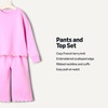 Amazon Essentials x Sofia Grainge Toddlers and Baby Girls’ French Terry Sweatshirt Pant and Top Set(Pink)