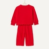Amazon Essentials x Sofia Grainge Toddlers and Baby Girls’ French Terry Sweatshirt Pant and Top Set(Red)