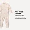 Amazon Essentials x Sofia Grainge Unisex Babies’ Cotton Footed Sleep and Play One-piece Bodysuit, Pack of 2(Blush/Multi Hearts)