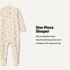 Amazon Essentials x Sofia Grainge Unisex Babies’ Cotton Footed Sleep and Play One-piece Bodysuit, Pack of 2(Pale Yellow/ Squirrel Picnic)