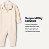 Amazon Essentials x Sofia Grainge Unisex Babies’ Cotton Footless Sleepsuit, Pack of 2(Ivory/Navy)