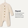 Amazon Essentials x Sofia Grainge Unisex Babies’ Cotton Knit Playsuit(Ivory)