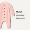 Amazon Essentials x Sofia Grainge Unisex Babies’ Cotton Knit Playsuit(Light Pink)