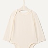 Amazon Essentials x Sofia Grainge Unisex Babies’ Long Sleeve Crew Neck Bodysuit, Pack of 3(Ivory/Light Camel/Stripe)