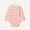 Amazon Essentials x Sofia Grainge Unisex Babies’ Long Sleeve Crew Neck Bodysuit, Pack of 3(Ivory/Red/Apple Hearts)