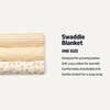 Amazon Essentials x Sofia Grainge Unisex Babies’ Swaddle Blanket(Pale Yellow/Stripe/Squirrel Picnic)