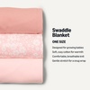 Amazon Essentials x Sofia Grainge Unisex Babies’ Swaddle Blanket(Pink/Terracotta/Floral)