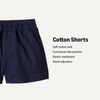 Amazon Essentials x Sofia Grainge Unisex Babies, Toddlers and Kids’ Pull-on Cotton Twill Shorts(Navy)